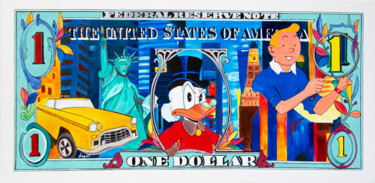 绘画 标题为“One dollar” 由Thierry Angot, 原创艺术品, 丙烯