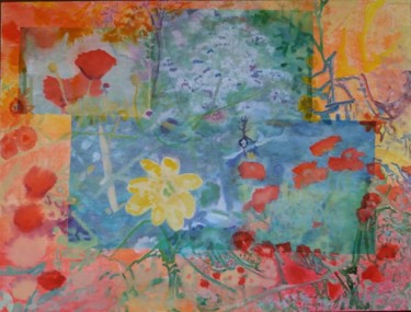 Printania 4 Peinture intitulée "Printania 4" par Pascale Coutoux, Œuvre d'art originale, Acrylique Monté sur Châssis en bois