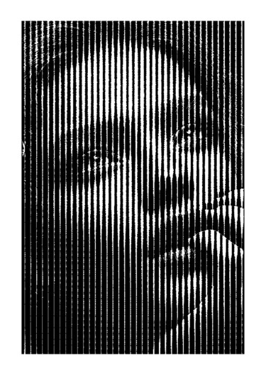 Printmaking titled "Léa" by Vincent Dedieu Aka Reyes Street Art, Original Artwork, Screenprinting