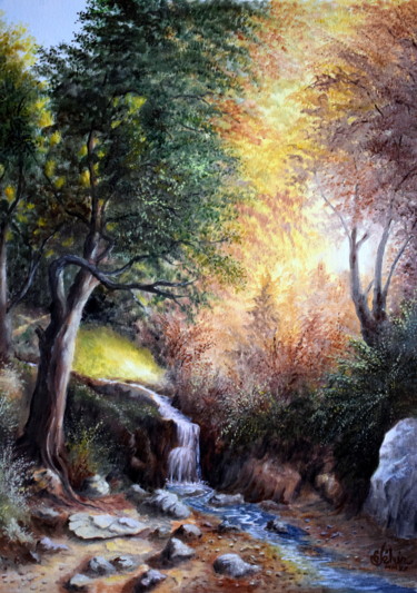 Peinture intitulée "Lumière matinale da…" par Gérard Jéhin, Œuvre d'art originale, Huile