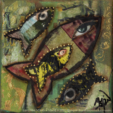 Painting titled "LA CRIÉE N°643" by Marie Bazin, Original Artwork, Acrylic