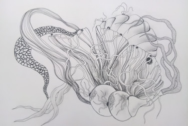 Drawing titled "conficovid1" by Christophe Gueraut, Original Artwork, Marker