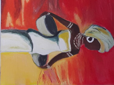 Painting titled "Femme du désert…" by Aïssétou Sako, Original Artwork, Pastel