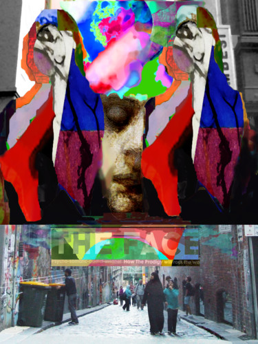 数字艺术 标题为“Reclaiming the Face…” 由Devorah Rosen, 原创艺术品, 数字油画