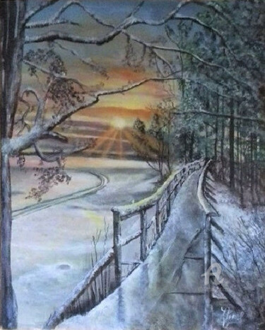 Peinture intitulée "La forêt de Mormal…" par Gérard Pinel, Œuvre d'art originale, Huile