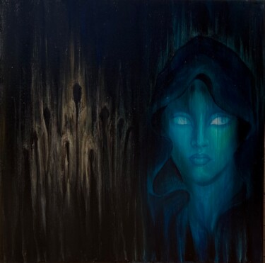 Painting titled "She..." by Viviana Bellanza, Original Artwork, Oil