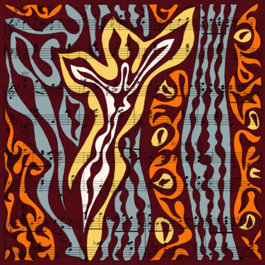 Printmaking titled "Cabaret" by Nikolaj Sednin (Nicolas Sedninne), Original Artwork, Digital Print