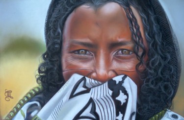 Ethiopia #ArtistSupportPledge Painting titled "Ethiopia #ArtistSup…" by Christine Mergnat, Original Artwork, Pastel
