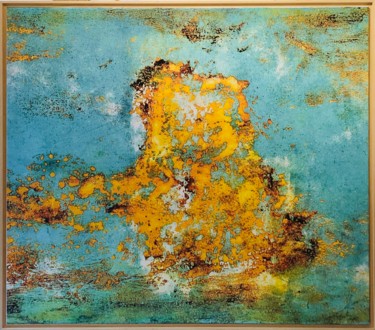 印花与版画 标题为“Ar roc'h morvan” 由Thomas Godin Peintre - Graveur, 原创艺术品, 油 安装在木质担架架上