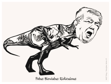 Harajuku Series No.97: Potus Bloviatus Ridiculous 印花与版画 标题为“Harajuku Series No.…” 由Wilf Tilley, 原创艺术品, 数字打印