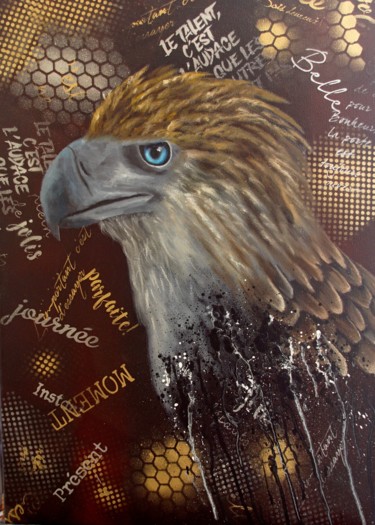 Painting titled "#ArtistSupportPledg…" by Steivan Loundou, Original Artwork, Oil Mounted on Wood Stretcher frame