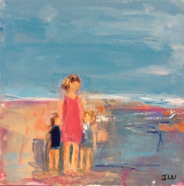 Peinture intitulée "Petite plage 2" par Isabelle Nativelle, Œuvre d'art originale, Acrylique