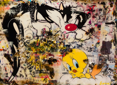 Collages getiteld "(SOLD) Catch Me If…" door Adriano Cuencas, Origineel Kunstwerk, Collages
