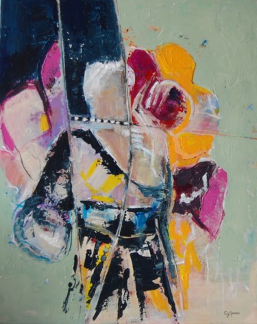 Painting titled "Le kyudo #artistsup…" by Chantal Gm, Original Artwork, Acrylic