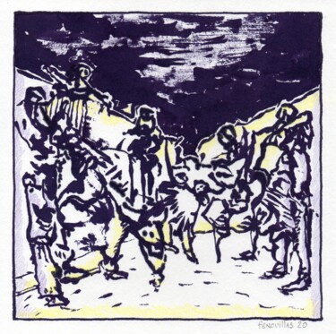 Drawing titled "C'est pareil. #arti…" by Jean-Bernard Fenouillas, Original Artwork, Ink