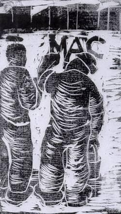 Impressões e gravuras intitulada "Gravura 07" por Luiz Carlos De Andrade Lima, Obras de arte originais, Xilogravura