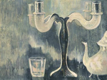제목이 "Silver objects"인 미술작품 Petr Ldin로, 원작, 기름