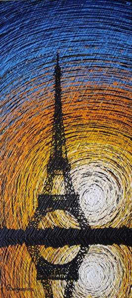 CITY OF LIGHT Peinture intitulée "CITY OF LIGHT" par Arthur Benjamins, Œuvre d'art originale, Acrylique