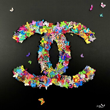 Collages titled "Coco" by Géraldine G., Original Artwork, Collages Mounted on Cardboard