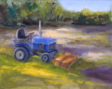 Painting titled "Donaupark" by Vera Klimova, Original Artwork, Oil