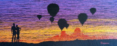 Pittura intitolato "LOVE IS IN THE AIR" da Arthur Benjamins, Opera d'arte originale, Acrilico