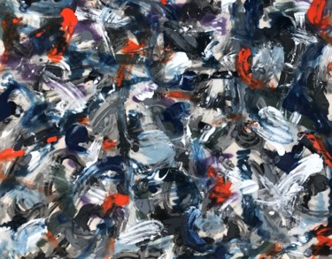 Pittura intitolato "N94b Abstract Expre…" da Robert Miskines, Opera d'arte originale, Smalto