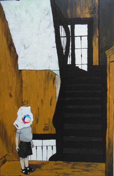Peinture intitulée "Gégé" par Captain Niglo, Œuvre d'art originale, Acrylique