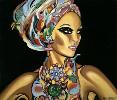 Hey, Darling! Let’s dance!- Original oil painting on canvas 绘画 标题为“Hey, Darling! Let’s…” 由Larisa Lavrova, 原创艺术品, 油 安装在木质担架架上