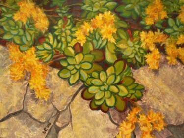 Sedum #artistsupportpledge Painting titled "Sedum #artistsuppor…" by Nicole Severini (SEVE), Original Artwork, Acrylic