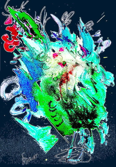 数字艺术 标题为“bouquet Rooster” 由Дима Dima Вильмс Wilms (Рок-Живописец Rock-Painter), 原创艺术品, 2D数字工作