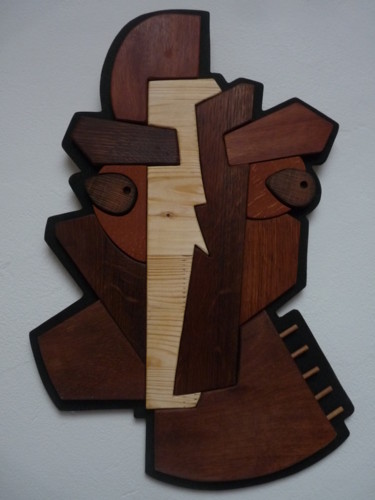 Sculpture intitulée "les crocs !" par Sebastien Riga, Œuvre d'art originale, Bois