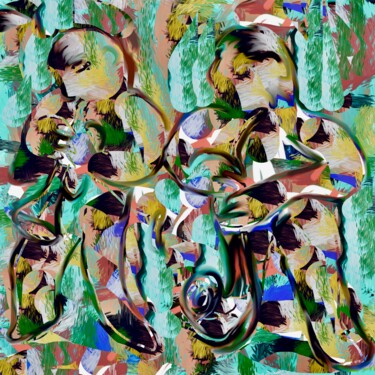 数字艺术 标题为“sax/trumpet” 由Simon Taylor, 原创艺术品, 数字油画