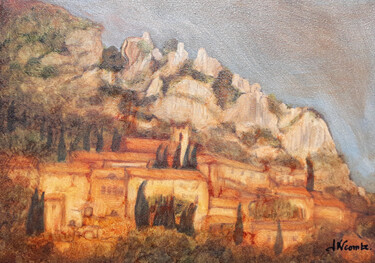 Peinture intitulée "Séguret  #artistsup…" par Jean Xavier Combe, Œuvre d'art originale, Huile Monté sur Châssis en bois