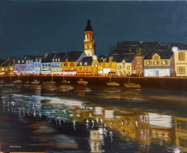 Un soir au Crotoy Peinture intitulée "Un soir au Crotoy" par Christian Lopez, Œuvre d'art originale, Huile