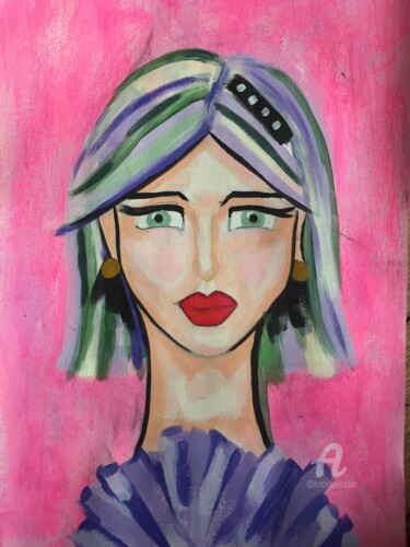 Peinture intitulée "Elisa" par Candice Boulanger, Œuvre d'art originale, Acrylique