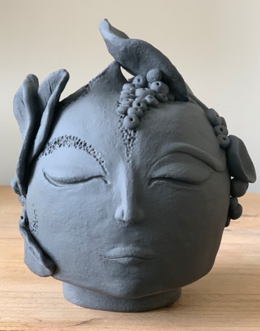 "Orchys" başlıklı Heykel Béatrice Couvret tarafından, Orijinal sanat, Kil