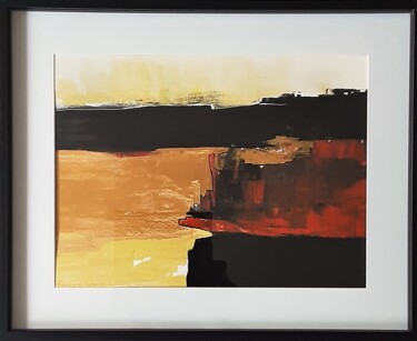 Peinture intitulée "Entre espoir et dés…" par Fabienne Letondeur, Œuvre d'art originale, Acrylique Monté sur Carton