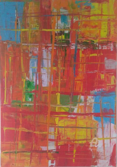 Peinture intitulée "y'a'qu'a" par Pascal Piguel, Œuvre d'art originale, Acrylique