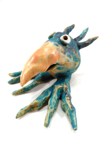 Sculpture intitulée "CROW IV" par Aare Freimann, Œuvre d'art originale, Céramique