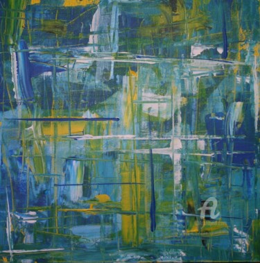 Peinture intitulée "nenuphar" par Pascal Piguel, Œuvre d'art originale, Acrylique