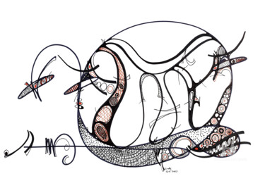 Dibujo titulada "Carosse" por Goodÿ, Obra de arte original, Rotulador