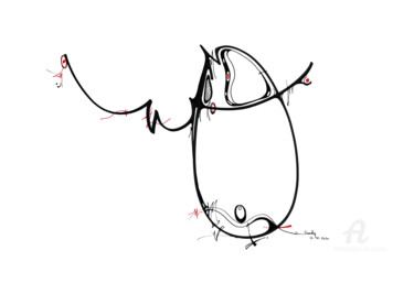 Dibujo titulada "Equilibre 3" por Goodÿ, Obra de arte original, Rotulador