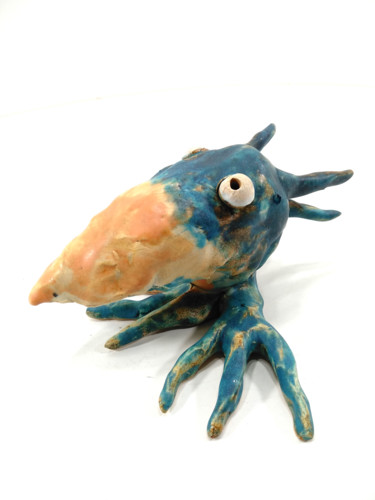 Sculpture intitulée "CROW V" par Aare Freimann, Œuvre d'art originale, Céramique