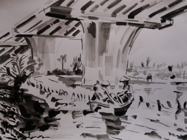 Peinture intitulée "Traditions et moder…" par Marc Declercq, Œuvre d'art originale, Encre