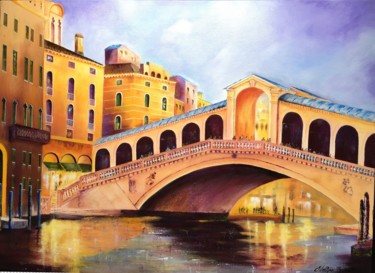Painting titled "Magie des ocres" by Evelyne Bidault, Original Artwork, Acrylic