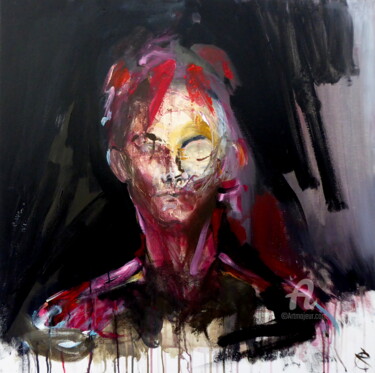 Peinture intitulée "Aura Rouge" par Constance Robine, Œuvre d'art originale, Acrylique