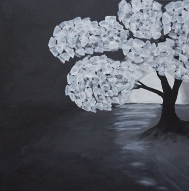 Peinture intitulée "Clair de Lune" par Adrien C., Œuvre d'art originale, Acrylique