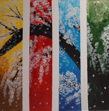 Peinture intitulée "Quatre Saisons" par Adrien C., Œuvre d'art originale, Acrylique