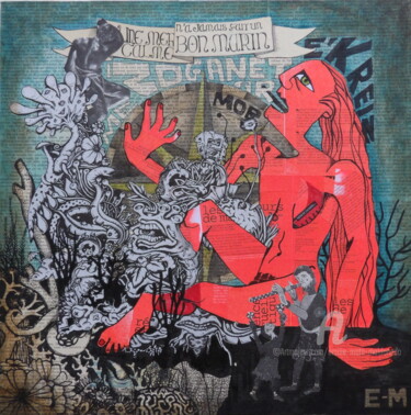 拼贴 标题为“"Ar mor"” 由Emilie Mota-Maldonado, 原创艺术品, 拼贴