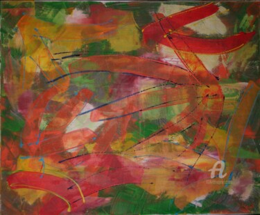 Peinture intitulée "jungle" par Pascal Piguel, Œuvre d'art originale, Acrylique